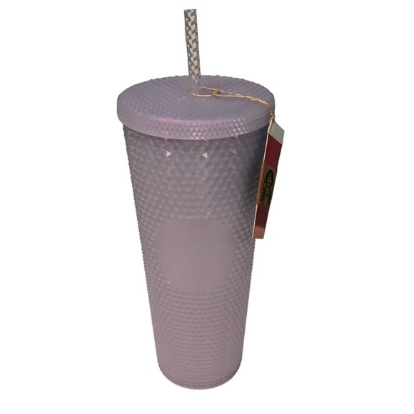 Starbucks 2021 Holiday Icy lilac Bling Studded Cold Cup Tumbler 24oz NEW + - Picture 1 of 6